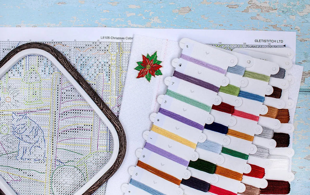 Christmas Cabin L8105 Counted Cross Stitch Kit