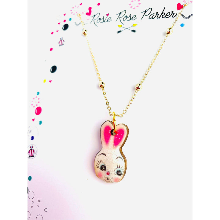 Easter Bunny Charm Necklace by Rosie Rose Parker