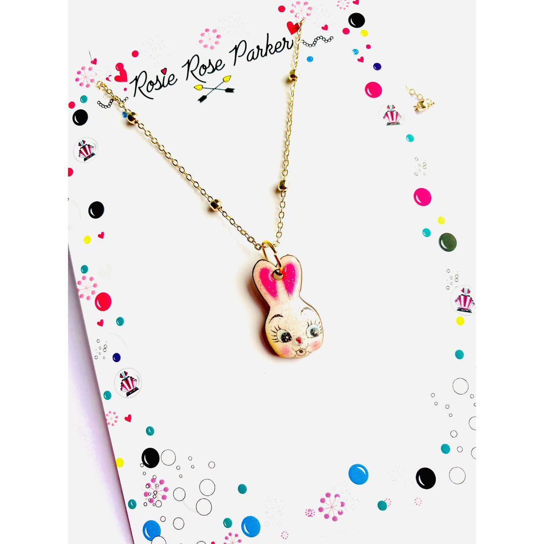 Easter Bunny Charm Necklace by Rosie Rose Parker