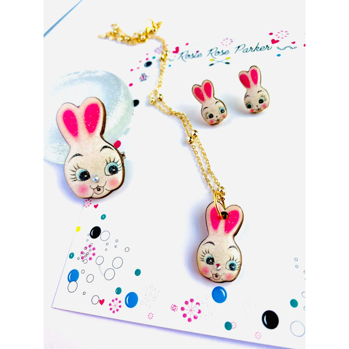 Easter Bunny Charm Necklace by Rosie Rose Parker