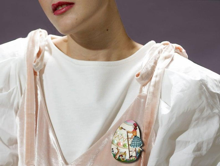 Easter Egg Brooch by Laliblue - Quirks!