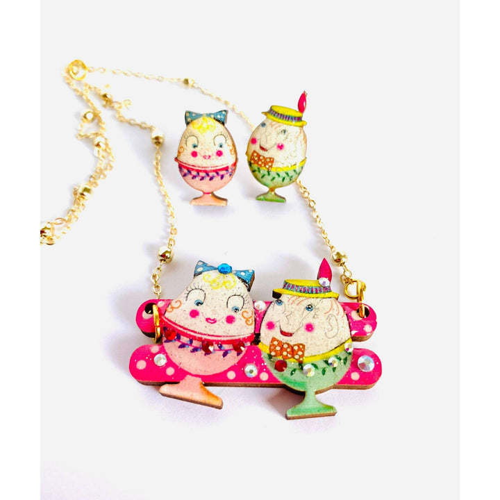 Easter Egg Cup Necklace by Rosie Rose Parker