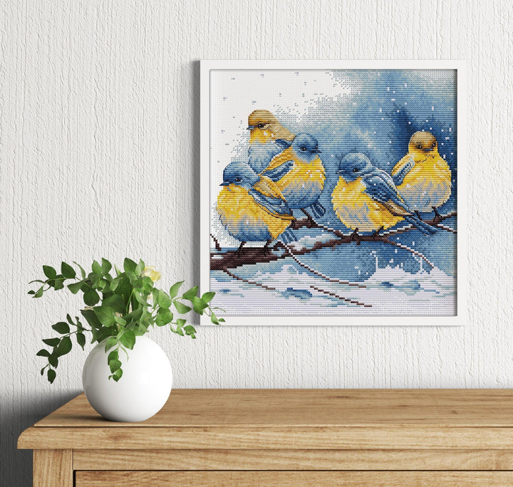 Eastern Bluebirds BU5028l Counted Cross-Stitch Kit