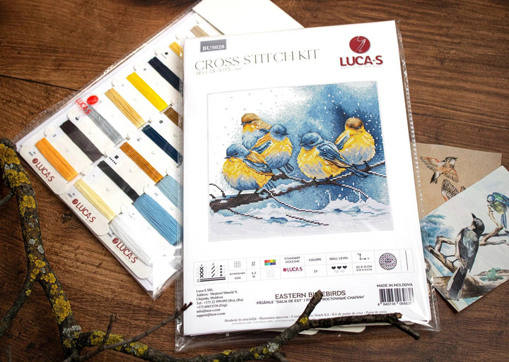 Eastern Bluebirds BU5028l Counted Cross-Stitch Kit