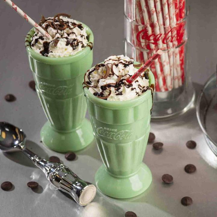 Coca-Cola Jadeite Malt Tumbler, 16 oz Set of 2, Jadeite Glass