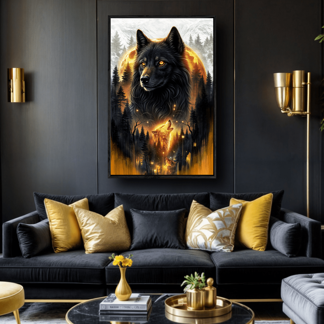 Eclipse of the Alpha Wolf Wall Art