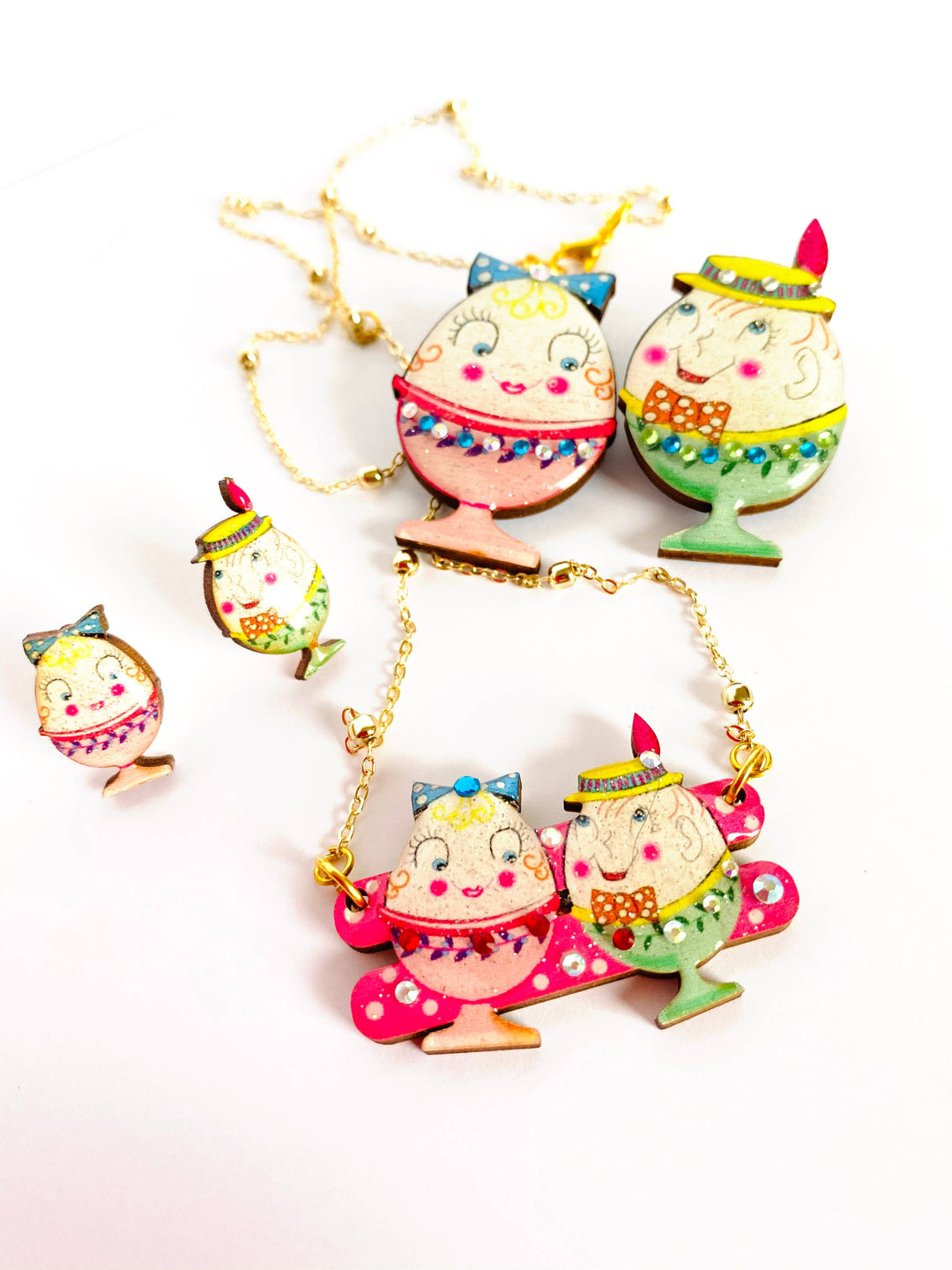 Easter Egg Cup Necklace by Rosie Rose Parker