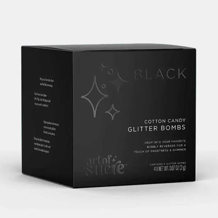Black Cotton Candy Drink Glitter Bombs