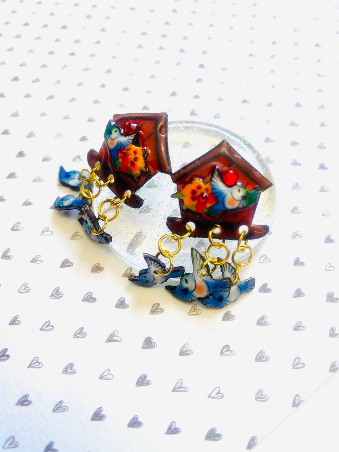 Bird House Earrings by Rosie Rose Parker