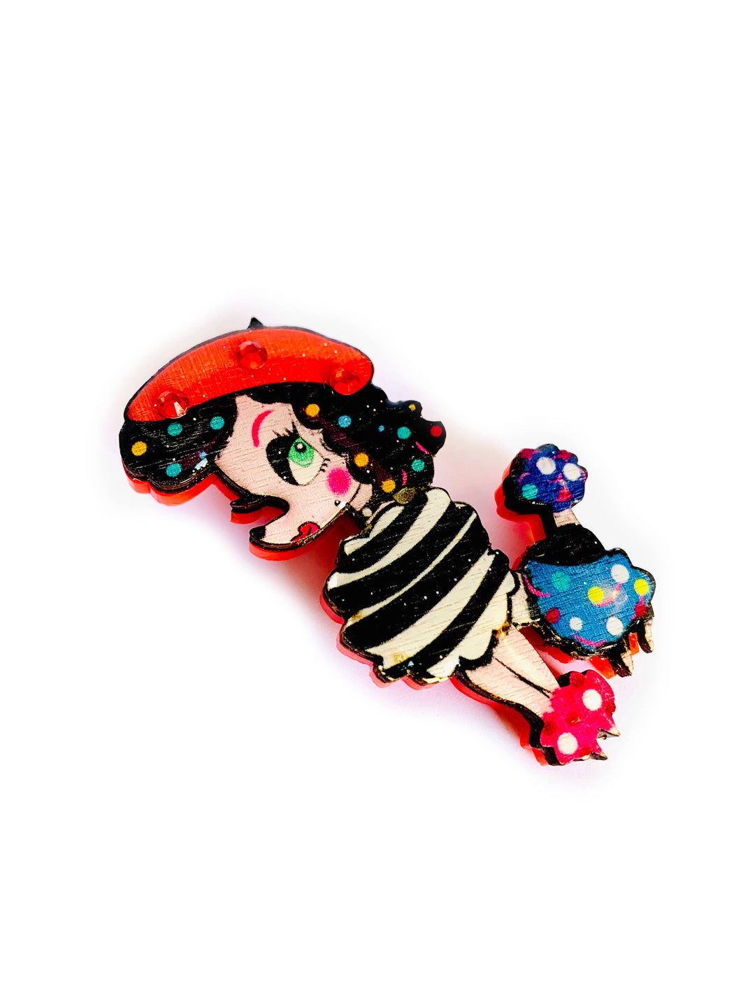 Lulu goes to Paris Poodle Brooch by Rosie Rose Parker
