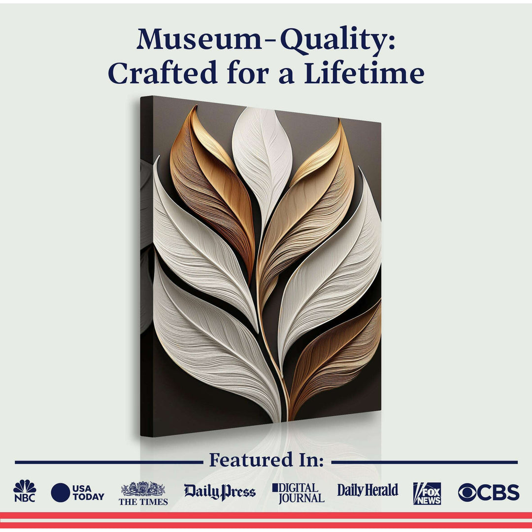 Elegant 3D Leaf Wall Art
