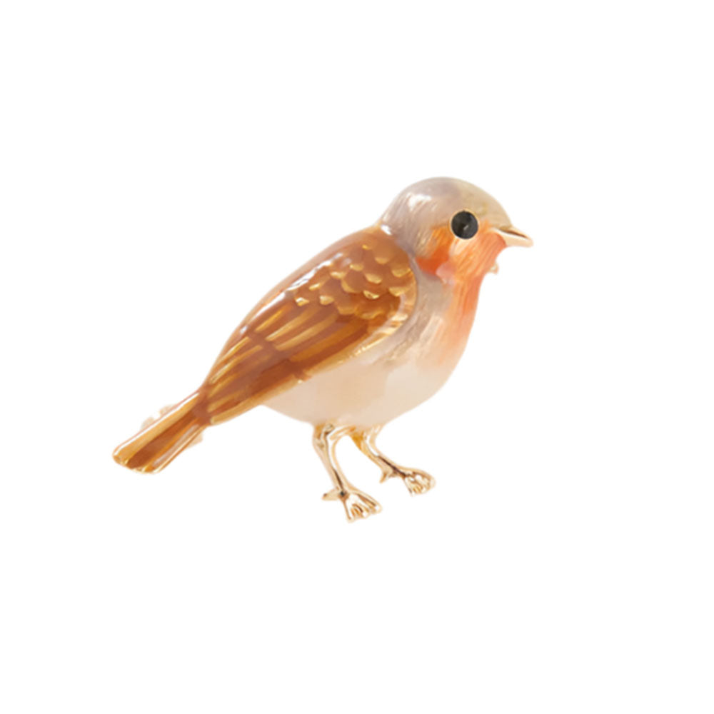 Enamel Robin Brooch by Fable England