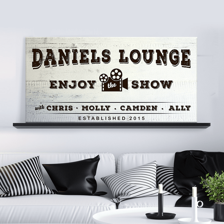Enjoy the Show Family Cinema Sign