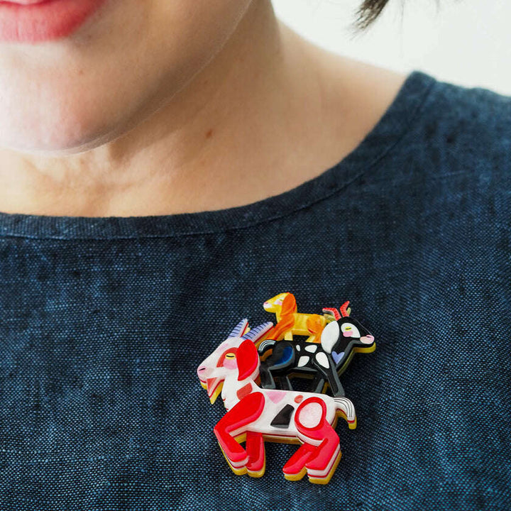 Goat Goals Brooch by Erstwilder x Pete Cromer