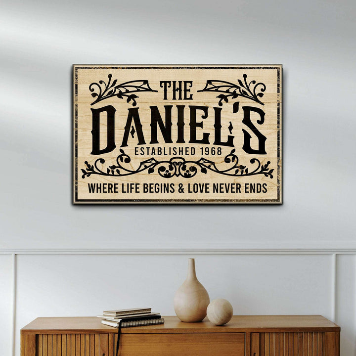 Established Last Name Sign V