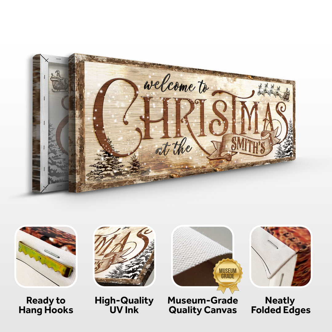 Family Welcome To Christmas Sign