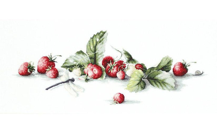 Etude with Strawberries B2254L Counted Cross-Stitch Kit