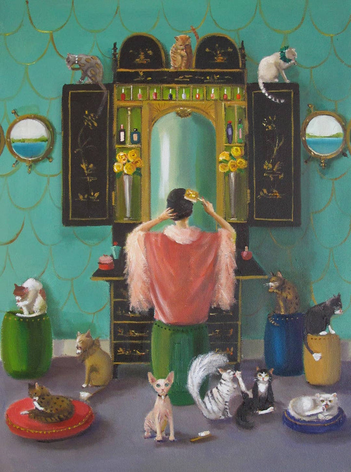 Miss Mink Lesson 1 Art Print by Janet Hill