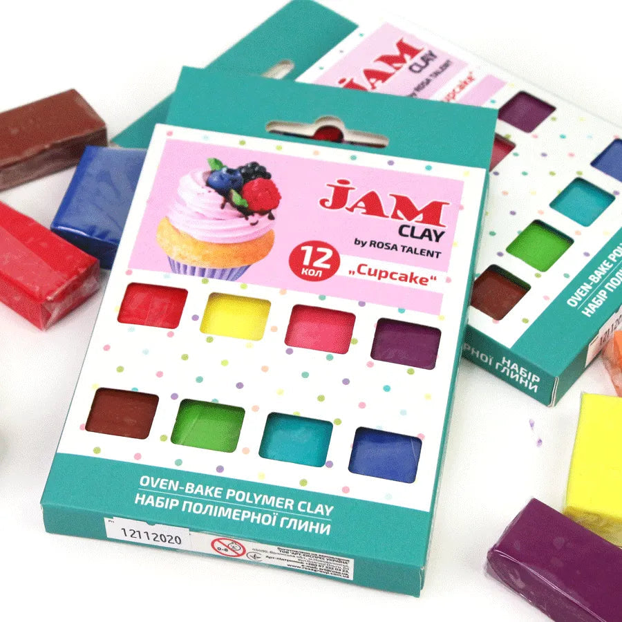 Rosa Talent Cup Cake - Polymer Clay Set. 12*0.04 lb. Jam Clay.