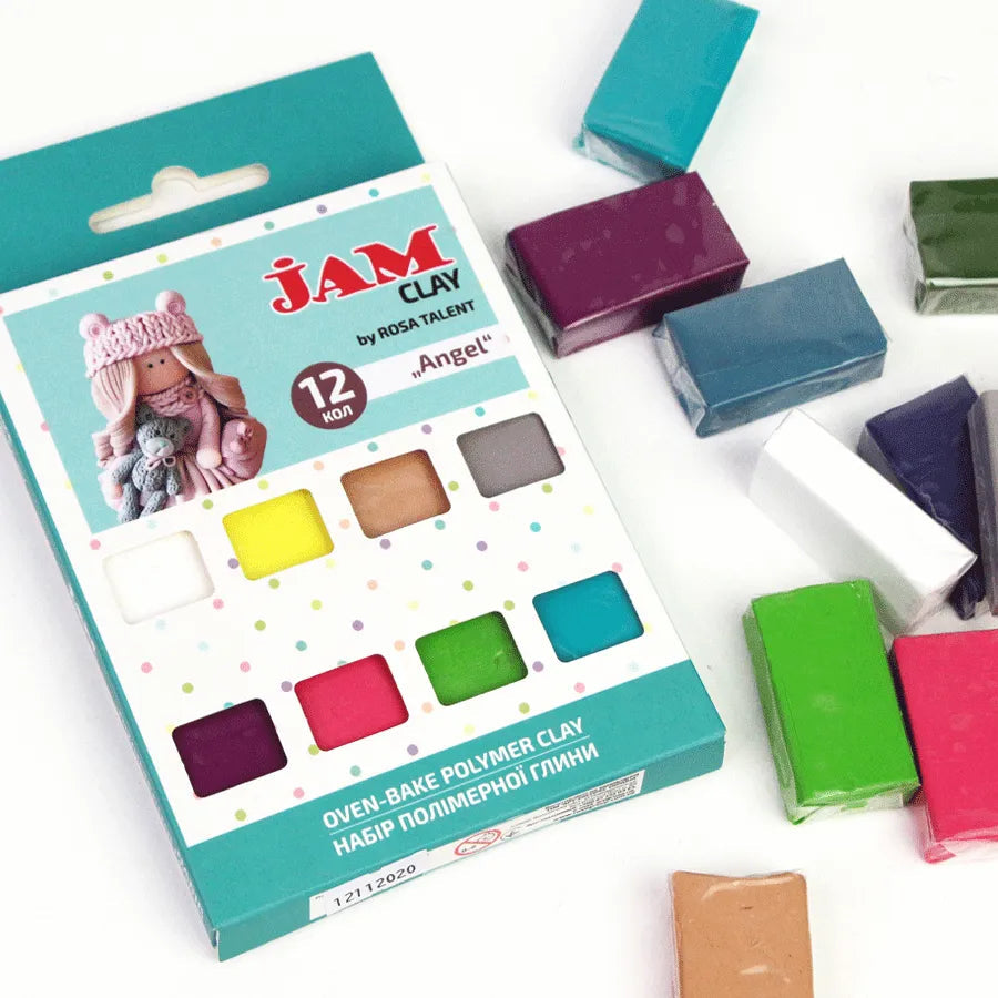 Rosa Talent Angels - Polymer Clay Set. 12*0.04 lb. Jam Clay.