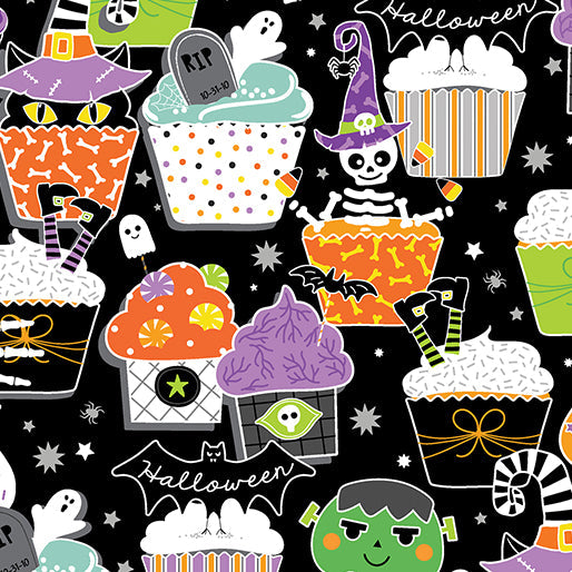 Glow in the Dark Halloween Cupcake Vintage Dress