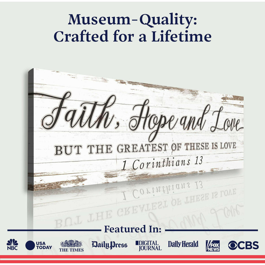 Faith Hope And Love 1 Corinthians 13 Faith Sign III