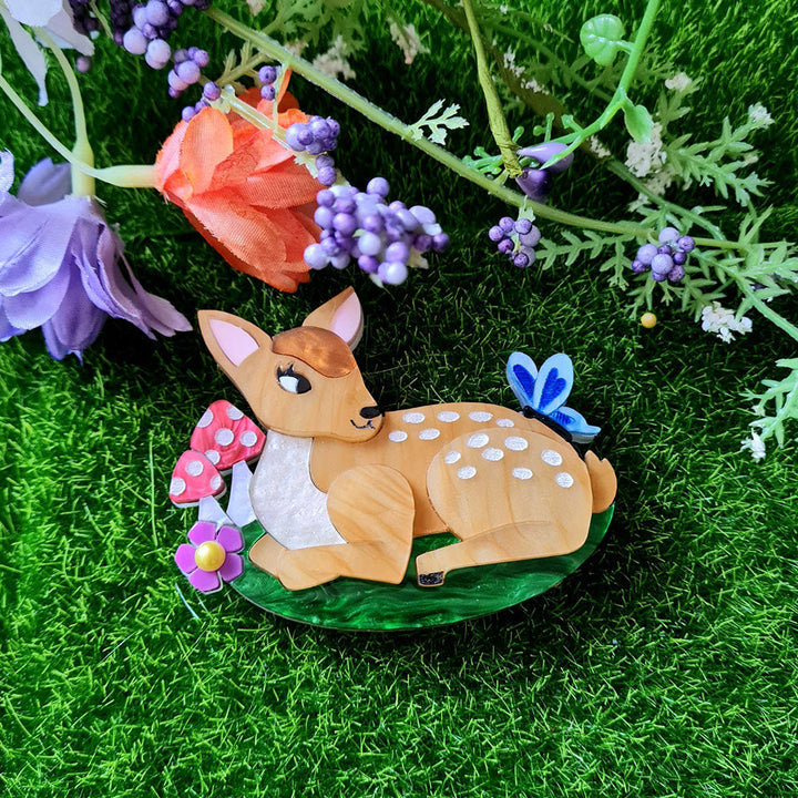 Fallow Deer Fawn Brooch by Cherryloco Jewellery 3