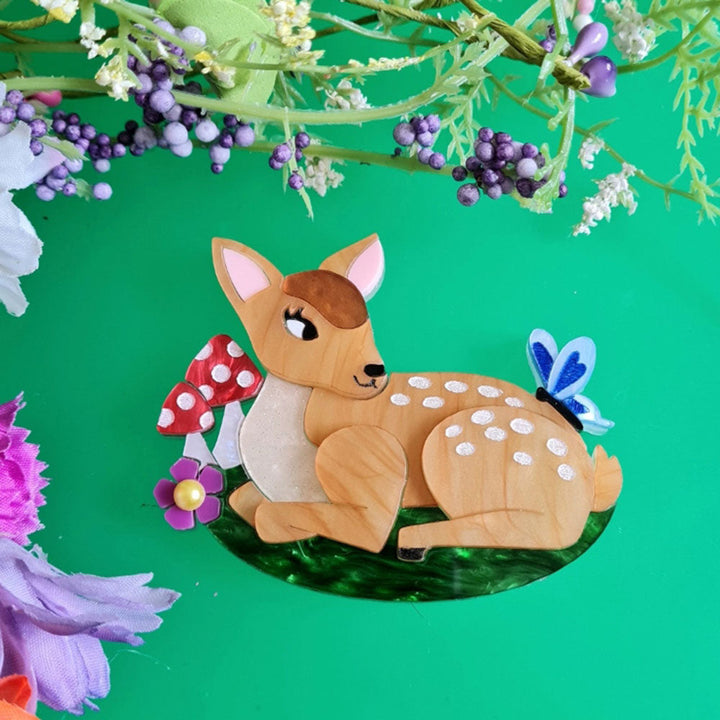 Fallow Deer Fawn Brooch by Cherryloco Jewellery 4