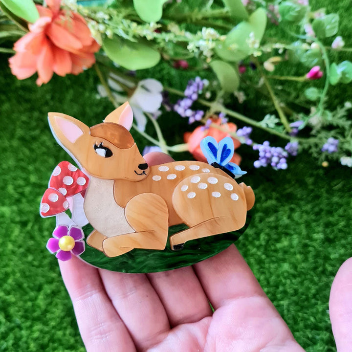 Fallow Deer Fawn Brooch by Cherryloco Jewellery 5