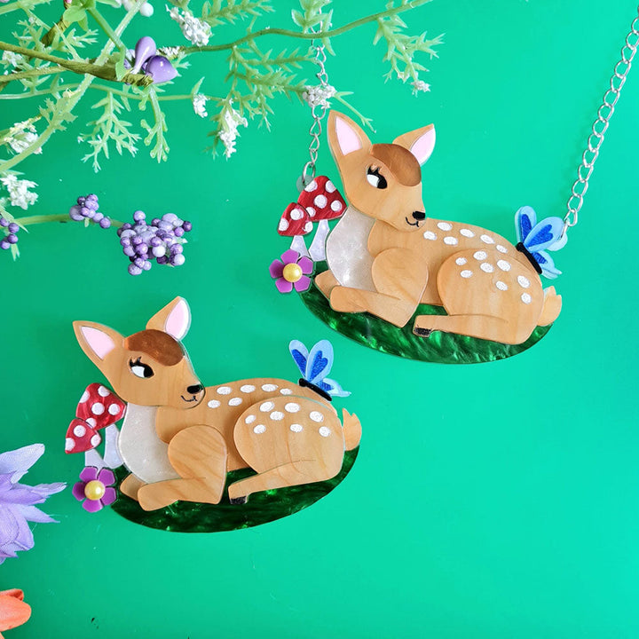 Fallow Deer Fawn Brooch by Cherryloco Jewellery 2
