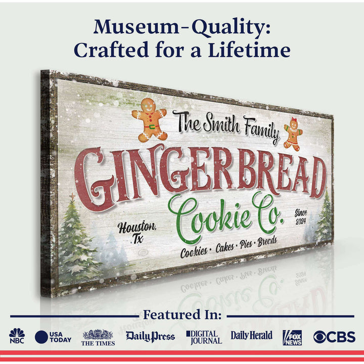 Family Gingerbread Bakery Christmas Sign III