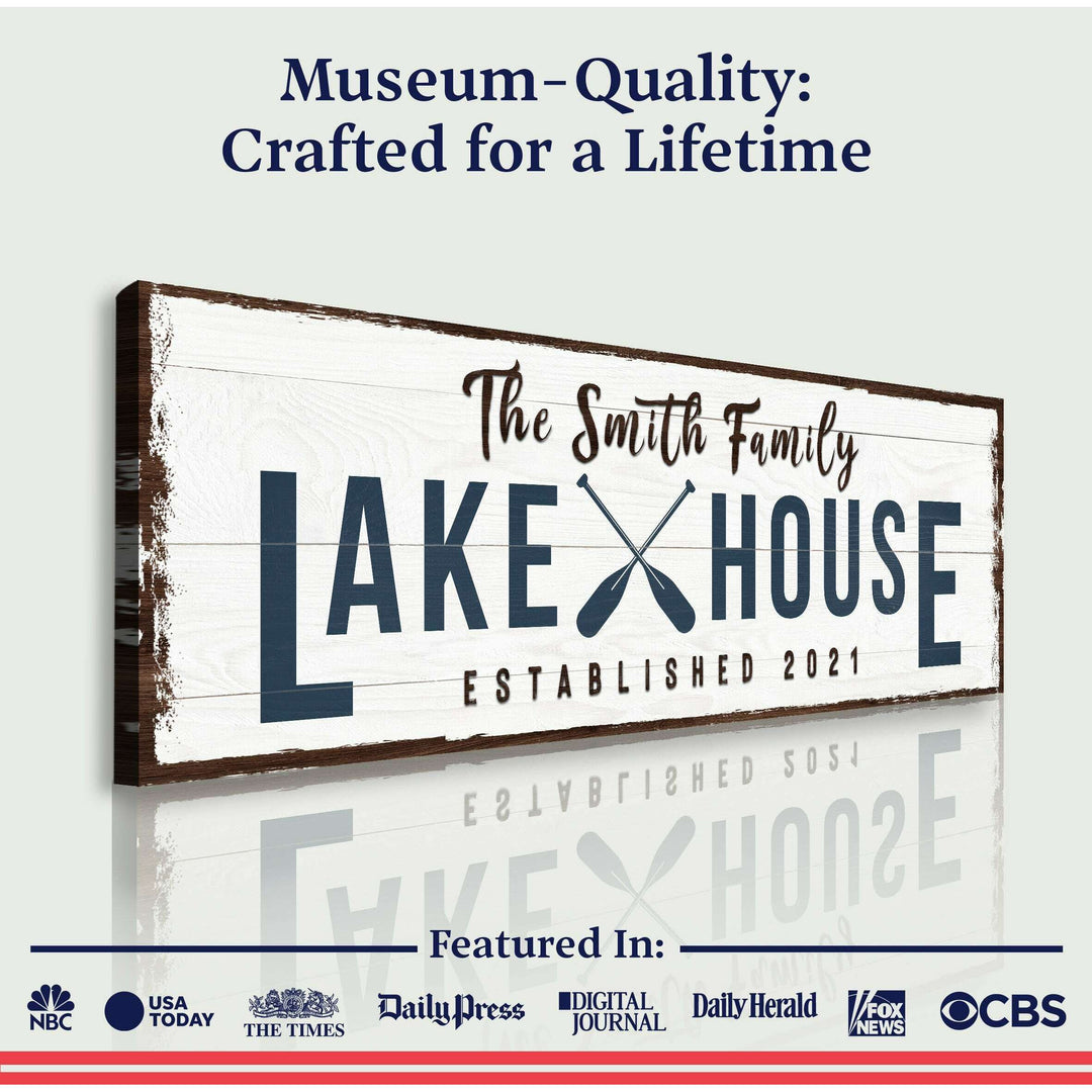 Family Lake House Arrow Sign II