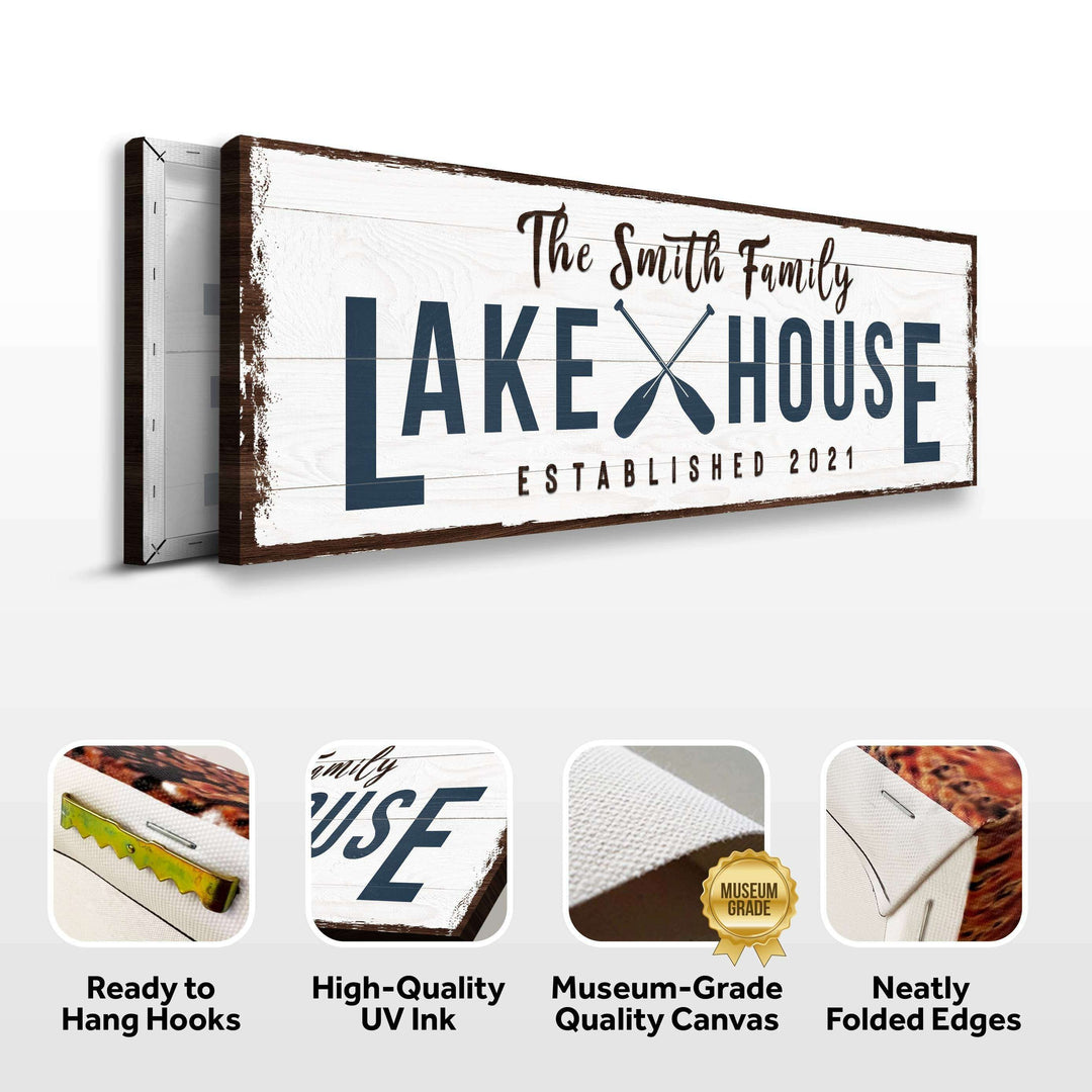 Family Lake House Arrow Sign II