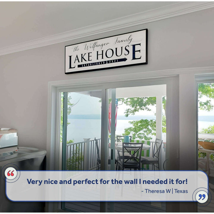 Family Lake House Arrow Sign III