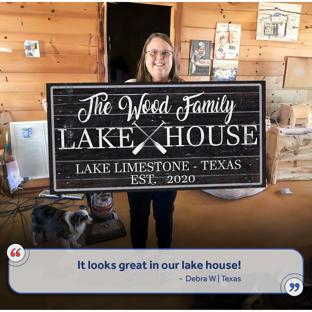 Family Lake House Paddle Sign II