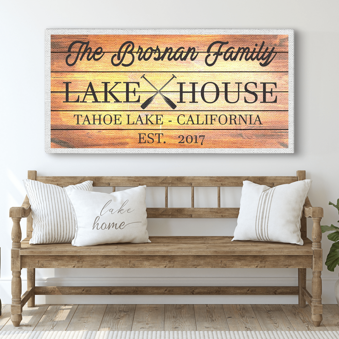 Family Lake House Paddle Sign III