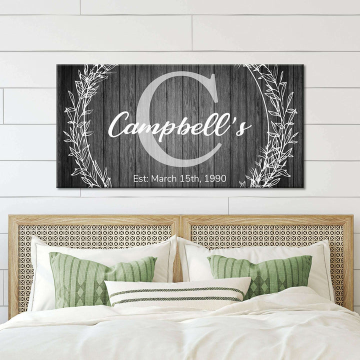 Family Name Sign -  Monogram Sign