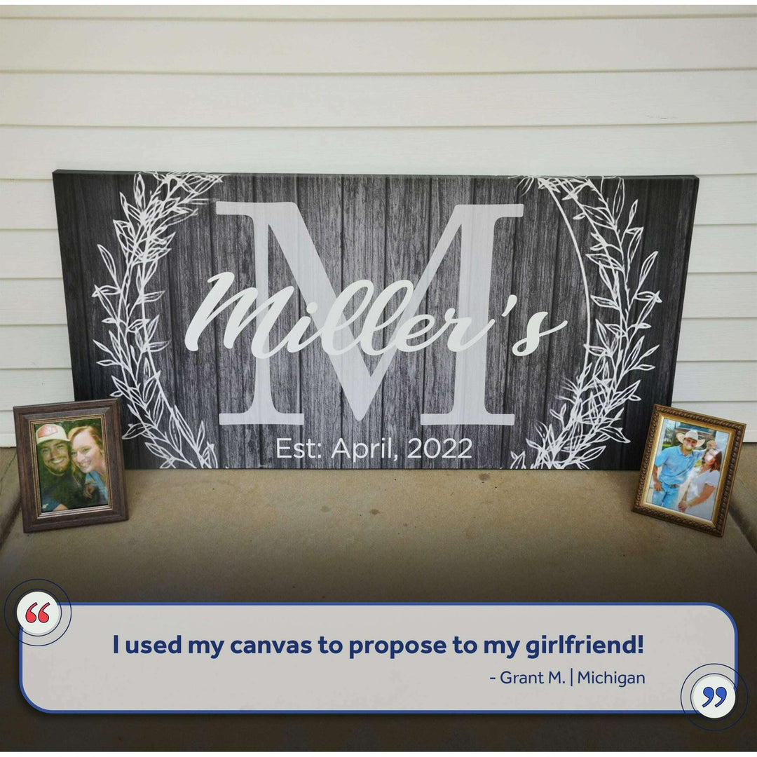 Family Name Sign -  Monogram Sign
