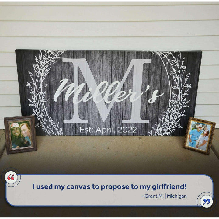 Family Name Sign -  Monogram Sign