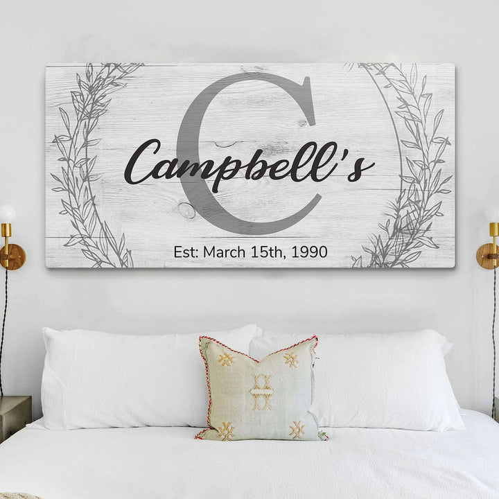 Family Name Sign -  Monogram Sign