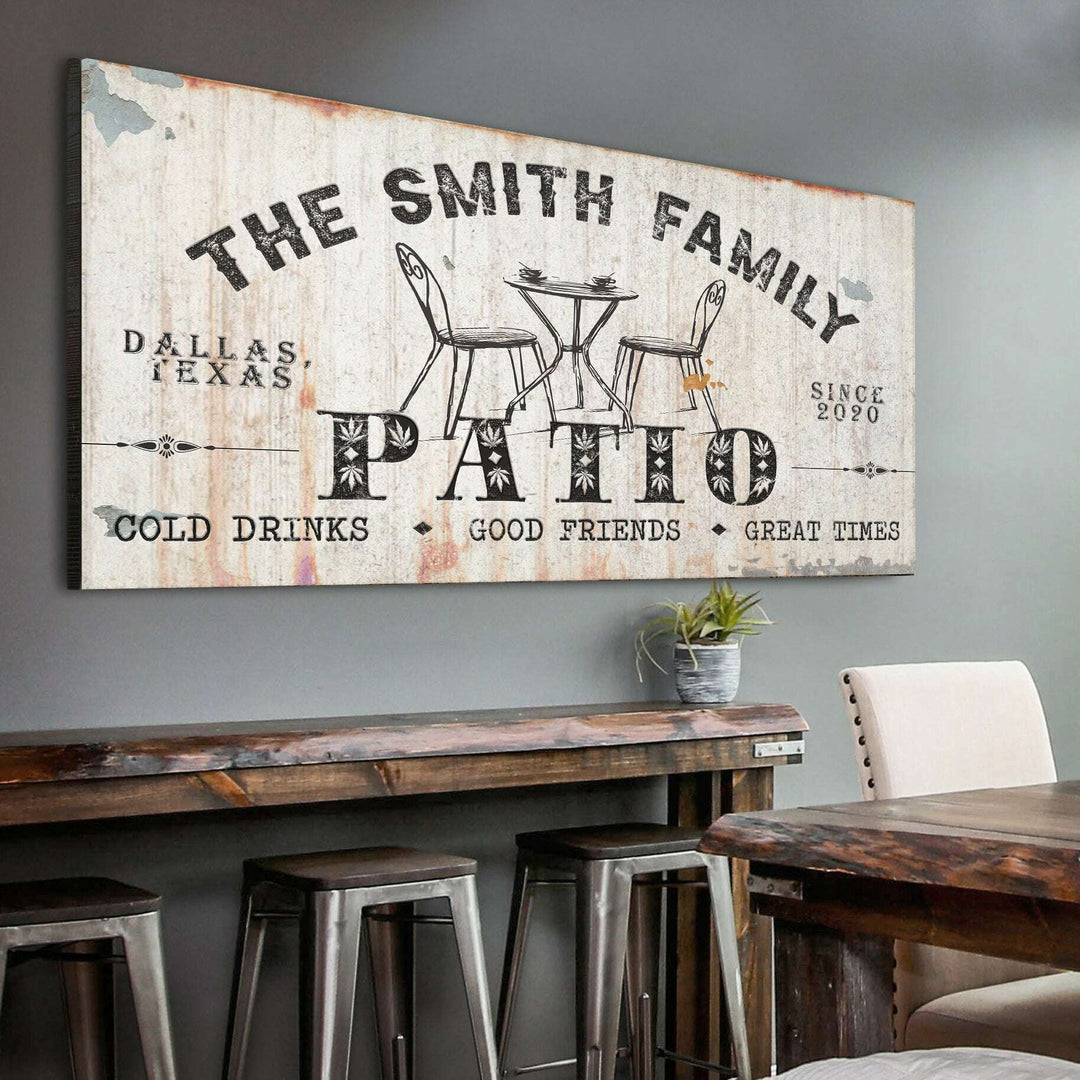 Family Patio Sign