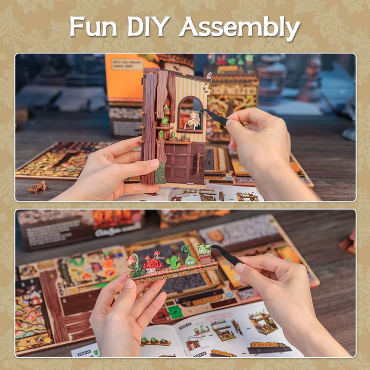 Fantasy Dollhouse Book Nook Kit - Miniature Wizardi Roombox Kit