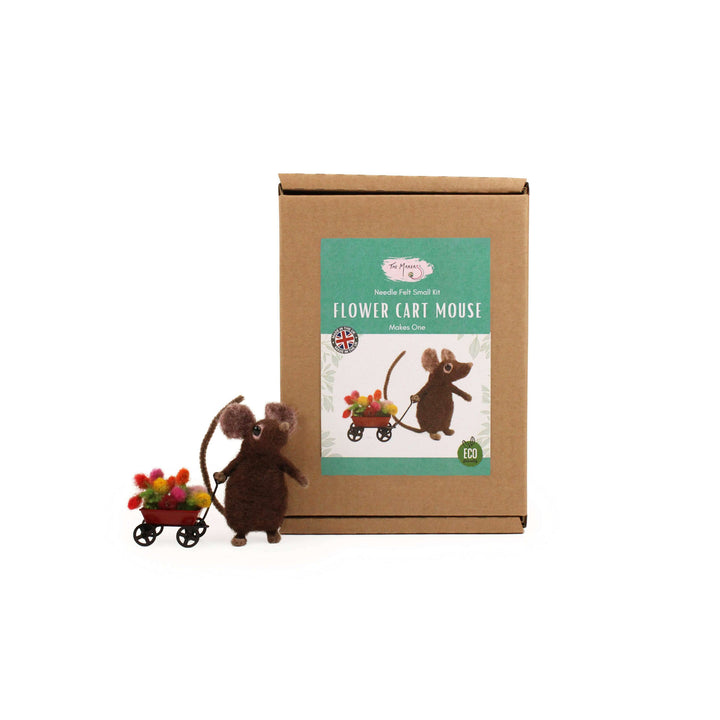 Felting Kit - Flower Cart Mouse Needle Felt Kit