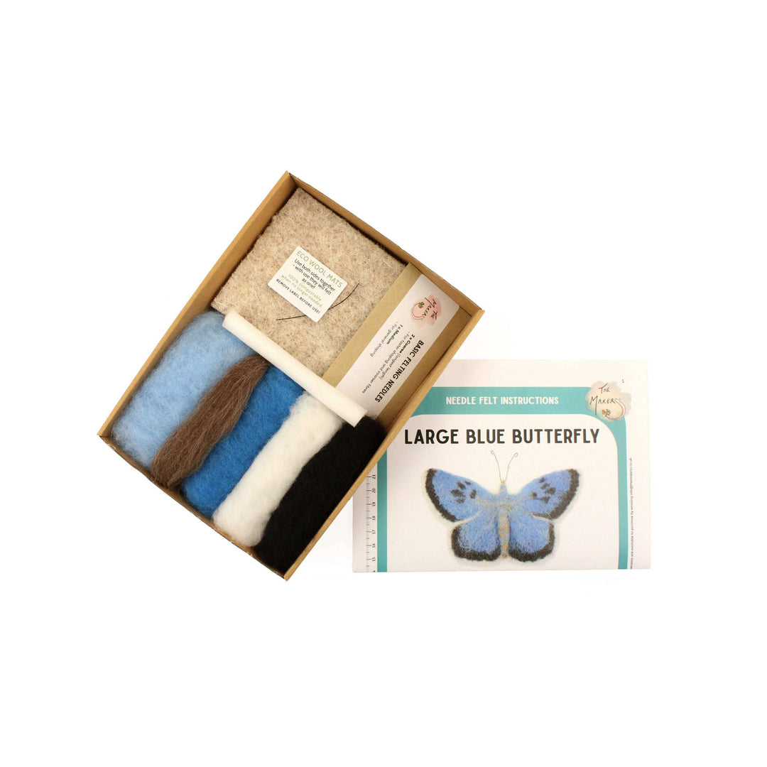Felting Kit - Large Blue Butterfly Needle Felt Kit