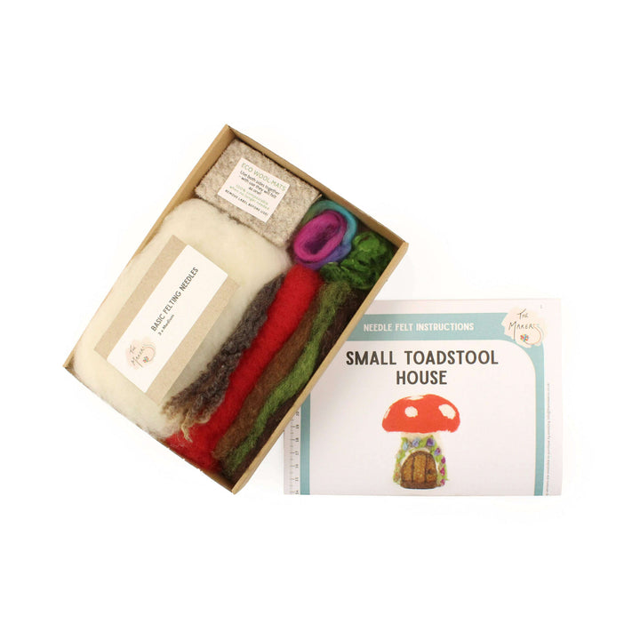 Felting Kit - Small Toadstool House Needle Felt Kit