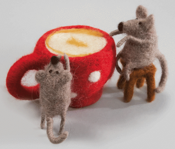 Felting kit Latte for two V-139C