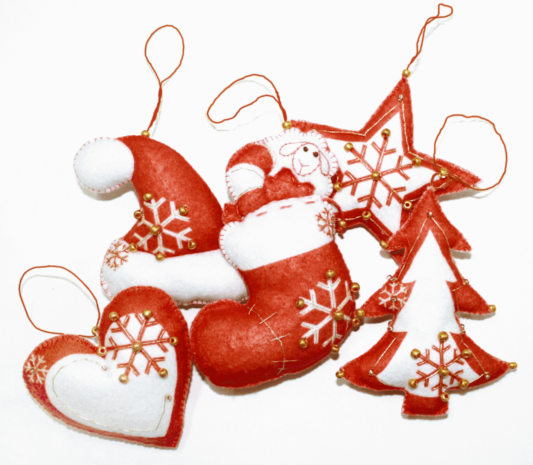 Felting kit New Year's toys  V-182C