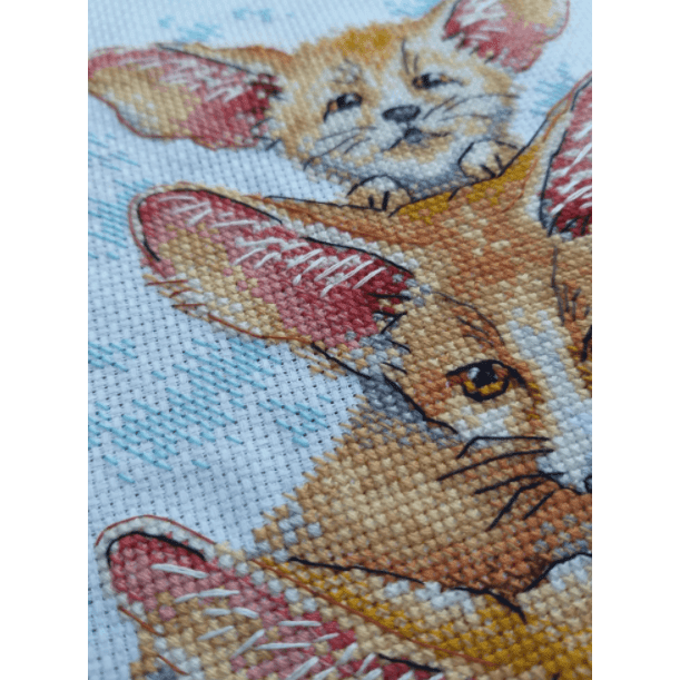 Fennec Fox Family SM-509 Counted Cross Stitch Kit