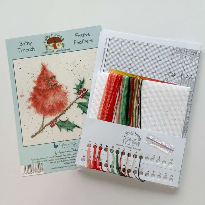 Festive Feathers XHD67 Counted Cross Stitch Kit