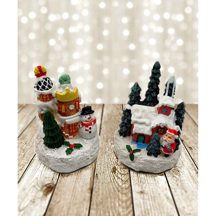 Festive House with Santa. Christmas Village Wizardi F07-N1-3-Y26A